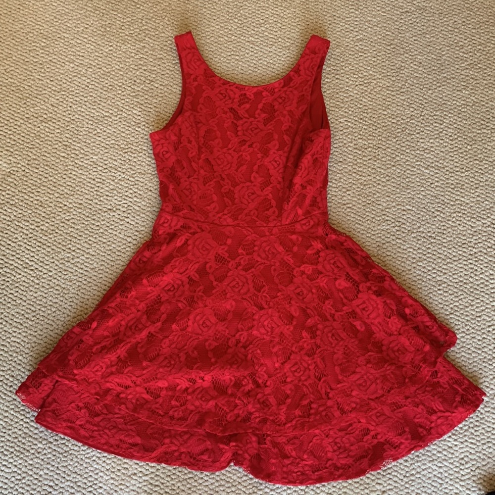 Speechless Red Floral Mini Dress